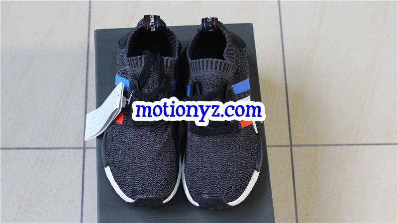 Real Boost Adidas NMD R1 Primeknit Tricolor Black